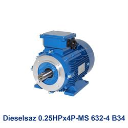 الکتروموتور سه فاز دیزل ساز Dieselsaz 0.25HPx4P-MS 632-4 B34