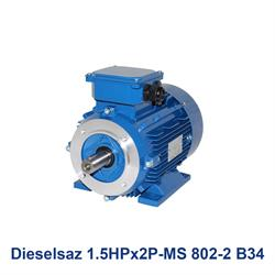 الکتروموتور سه فاز دیزل ساز Dieselsaz 1.5HPx2P-MS 802-2 B34