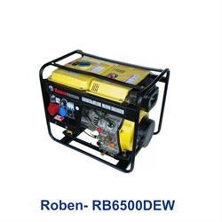 موتور برق و جوش تک فاز ديزلی-استارتی ربن Roben- RB6500DEW