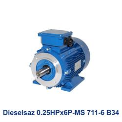 الکتروموتور سه فاز دیزل ساز Dieselsaz 0.25HPx6P-MS 711-6 B34