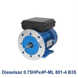 الکتروموتور تک فاز دیزل ساز Dieselsaz 0.75HPx4P-ML 801-4 B35