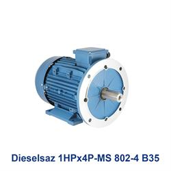 الکتروموتور سه فاز دیزل ساز Dieselsaz 1HPx4P-MS 802-4 B35